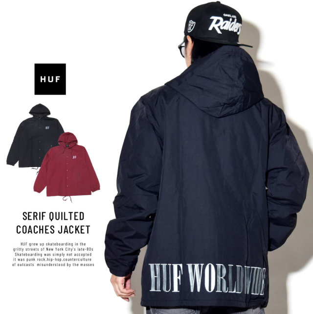 HUF ハフ コーチジャケット SERIF QUILTED COACHES JACKET JK00090