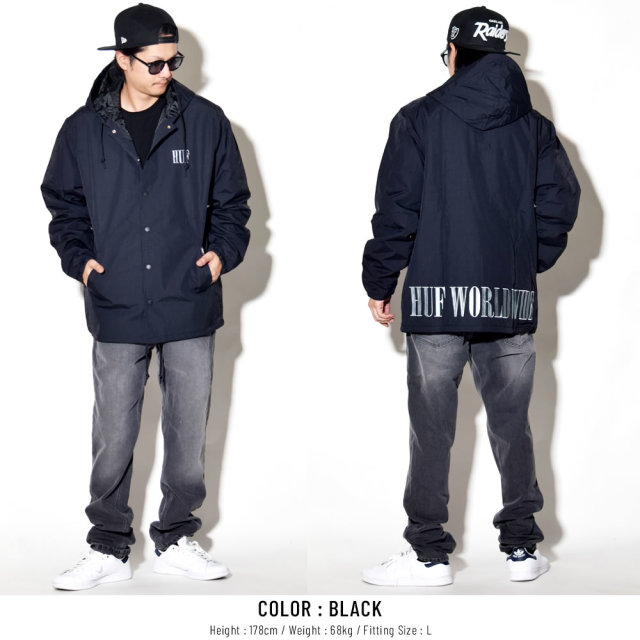 HUF ハフ コーチジャケット SERIF QUILTED COACHES JACKET JK00090