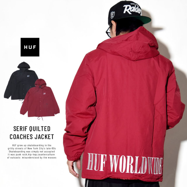 HUF ハフ コーチジャケット SERIF QUILTED COACHES JACKET JK00090