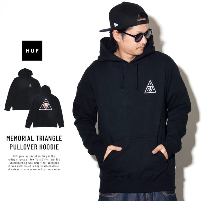 HUF ハフ プルオーバーパーカー MEMORIAL TRIANGLE PULLOVER HOODIE PF00070