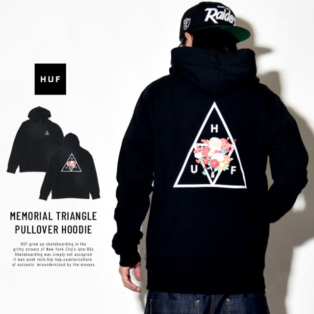 HUF ハフ プルオーバーパーカー MEMORIAL TRIANGLE PULLOVER HOODIE PF00070