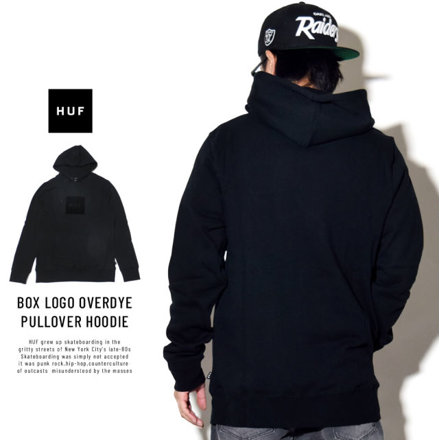 HUF ハフ プルオーバーパーカー BOX LOGO OVERDYE PULLOVER HOODIE PF00071