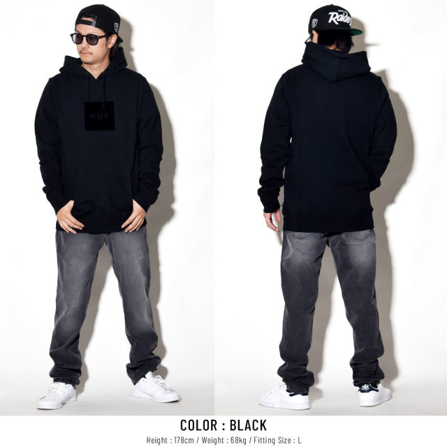 HUF ハフ プルオーバーパーカー BOX LOGO OVERDYE PULLOVER HOODIE PF00071
