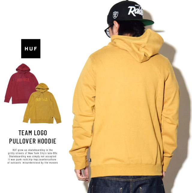 HUF ハフ プルオーバーパーカー TEAM LOGO PULLOVER HOODIE PF00072