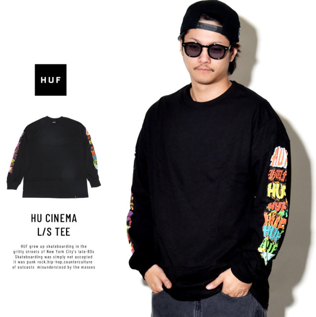 HUF ハフ 長袖Tシャツ HU CINEMA L/S TEE TS00376