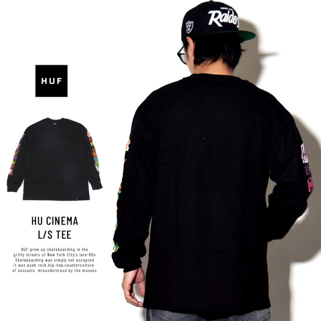 HUF ハフ 長袖Tシャツ HU CINEMA L/S TEE TS00376