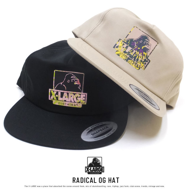X-LARGE エクストララージ フラットバイザーキャップ RADICAL OG HAT M18C9109