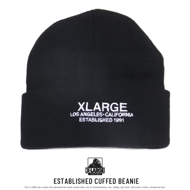 X-LARGE エクストララージ ビーニー ESTABLISHED CUFFED BEANIE M18V9201