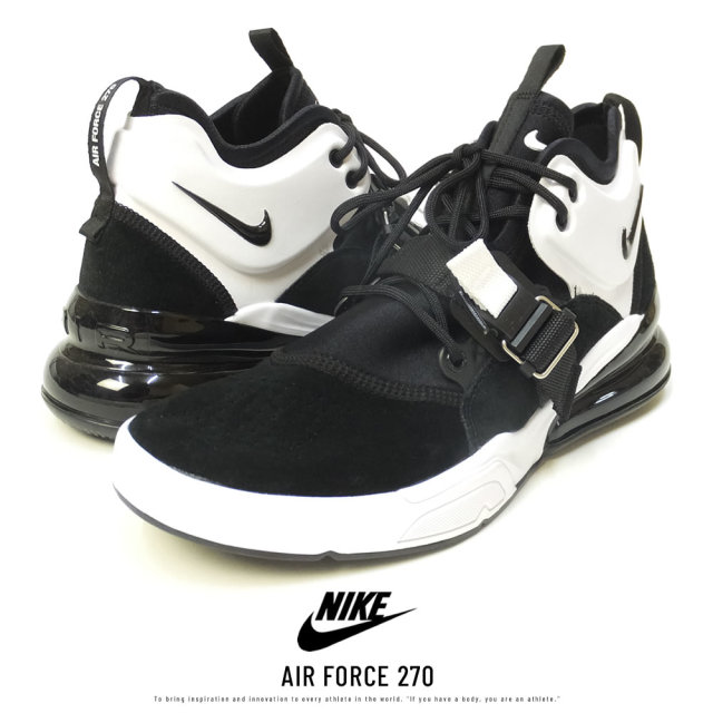 NIKE ナイキ シューズ AIR FORCE 270 BLACK/WHITE/BLACK (AH6772-006)