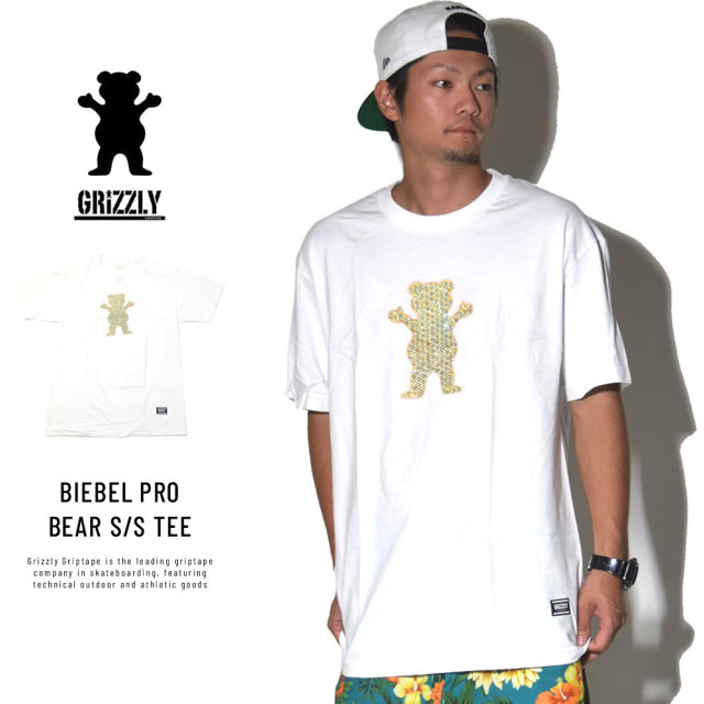 Grizzly Griptape グリズリーグリップテープ 半袖Tシャツ BIEBEL PRO BEAR S/S TEE (SMA1801P08)