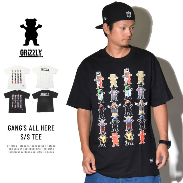 Grizzly Griptape グリズリーグリップテープ 半袖Tシャツ GANG'S ALL HERE S/S TEE (SMA1801P19)
