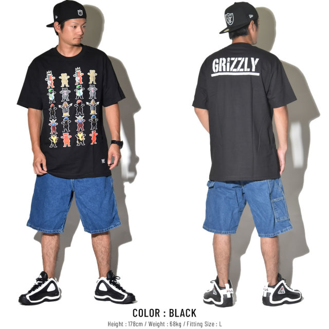Grizzly Griptape グリズリーグリップテープ 半袖Tシャツ GANG'S ALL HERE S/S TEE (SMA1801P19)