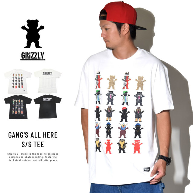 Grizzly Griptape グリズリーグリップテープ 半袖Tシャツ GANG'S ALL HERE S/S TEE (SMA1801P19)