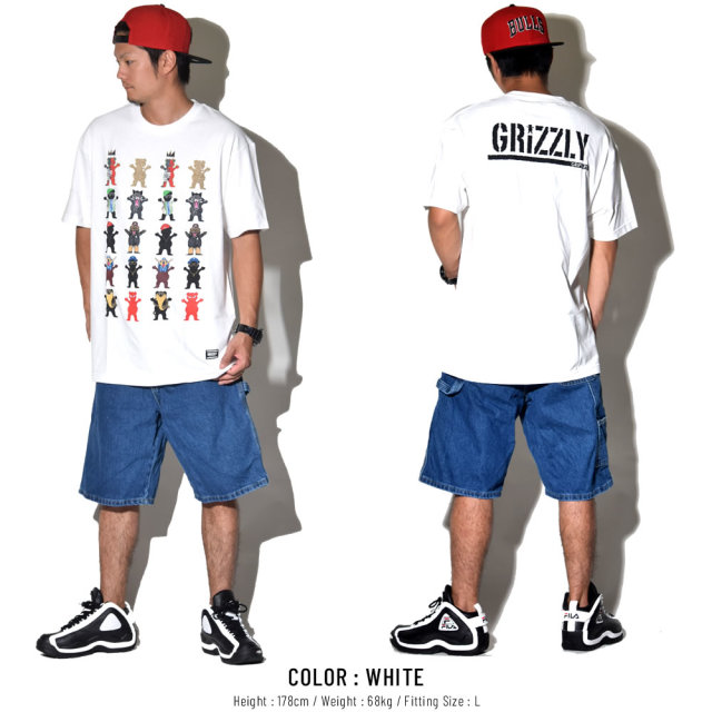 Grizzly Griptape グリズリーグリップテープ 半袖Tシャツ GANG'S ALL HERE S/S TEE (SMA1801P19)