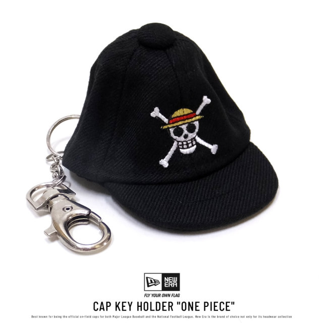 NEW ERA ニューエラ キャップキーホルダー コラボ ONE PIECE ワンピース モンキー・D・ルフィ 海賊旗 ブラック (11785575)