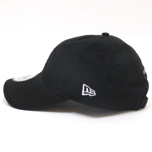NEW ERA ニューエラ カーブバイザーキャップ 9THIRTY クロスストラップ Rクラウン ブラック×ホワイト/ゴールド (11785624)