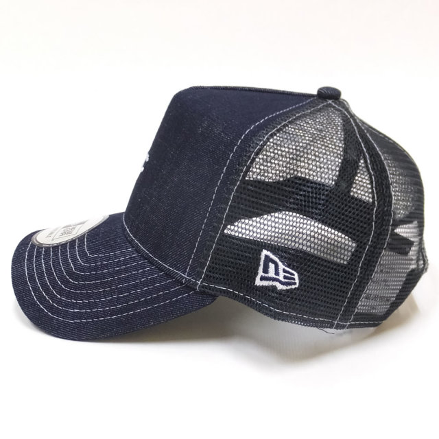 NEW ERA ニューエラ カーブバイザーキャップ 9FORTY Aフレーム トラッカー NYC ミニロゴ インディゴデニム (11785635)