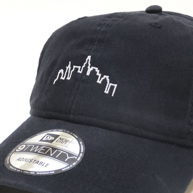 NEW ERA ニューエラ カーブバイザーキャップ 9TWENTY クロスストラップ ニューヨーク スカイライン ネイビー×ホワイト (11785645)