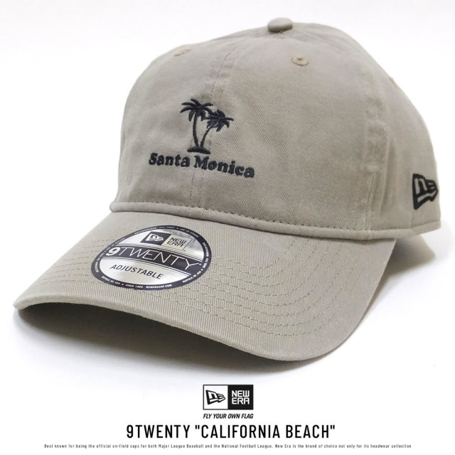 NEW ERA ニューエラ カーブバイザーキャップ 9TWENTY クロスストラップ サンタモニカ ビーチ ペブル×ブラック (11785647)