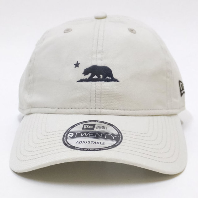 NEW ERA ニューエラ カーブバイザーキャップ 9TWENTY クロスストラップ カリフォルニア グリズリー シルエット アイボリー×ミッドナイトネイビー (11785650)