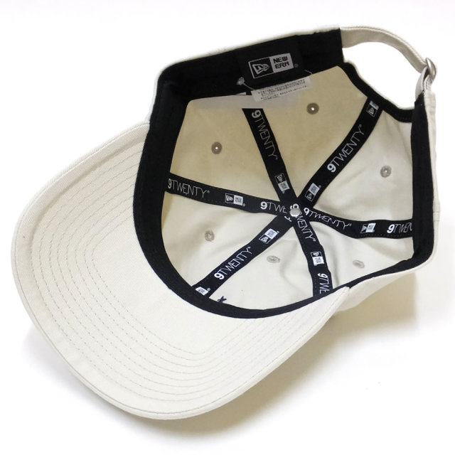 NEW ERA ニューエラ カーブバイザーキャップ 9TWENTY クロスストラップ カリフォルニア グリズリー シルエット アイボリー×ミッドナイトネイビー (11785650)