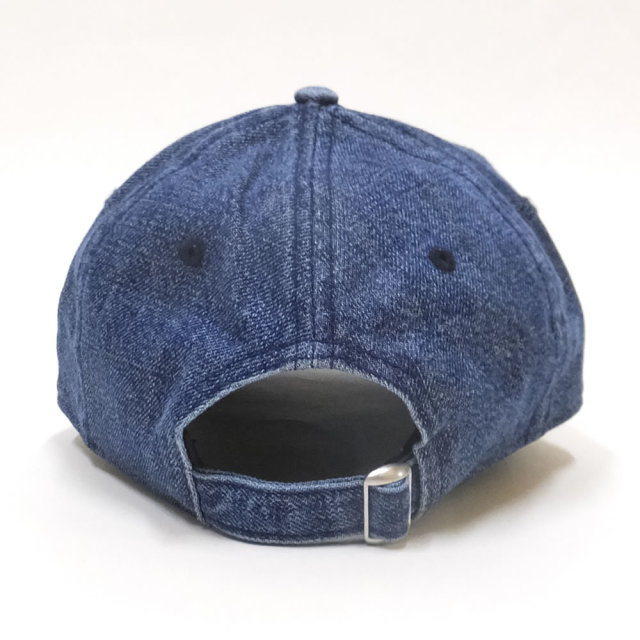 NEW ERA ニューエラ カーブバイザーキャップ 9TWENTY クロスストラップ カリフォルニア グリズリー シルエット インディゴデニム×ワイルドピンク (11785651)