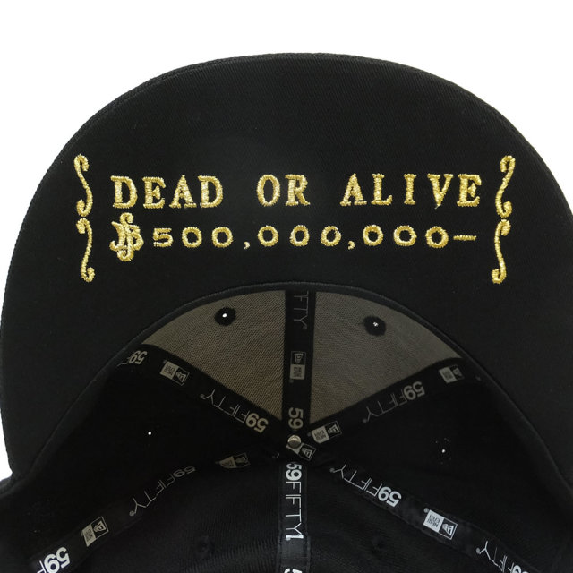 NEW ERA ニューエラ フラットバイザーキャップ 59FIFTY コラボ ONE PIECE ワンピース 手配書 ブラック×ゴールド (11785659)