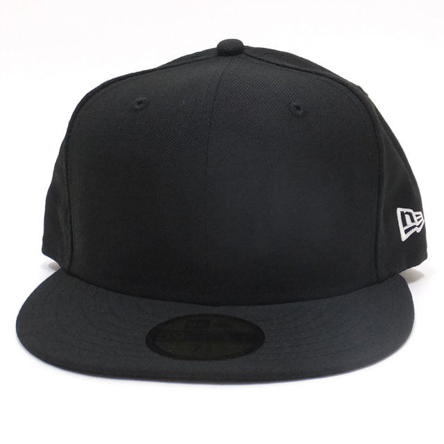NEW ERA ニューエラ フラットバイザーキャップ 59FIFTY ベーシック ブラック ホワイトフラッグ (11785665)