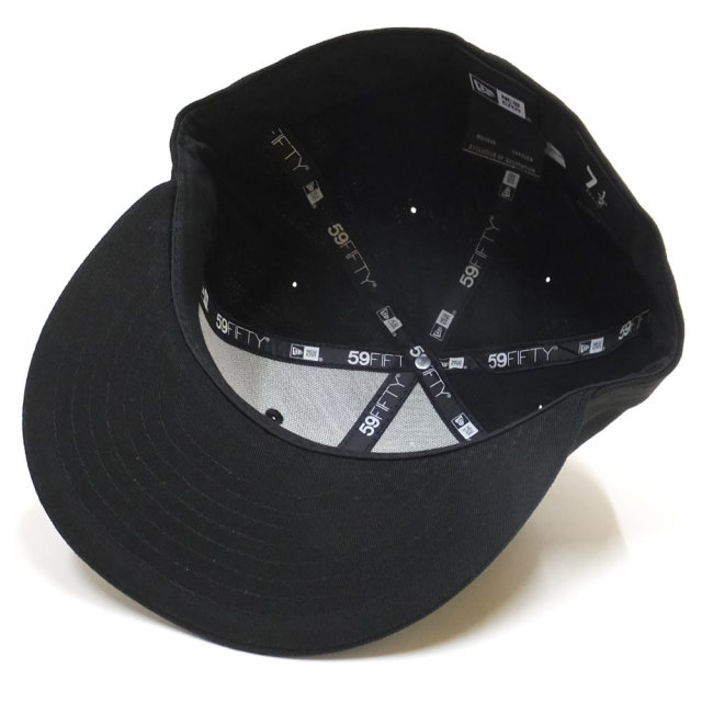 NEW ERA ニューエラ フラットバイザーキャップ 59FIFTY ベーシック ブラック ホワイトフラッグ (11785665)