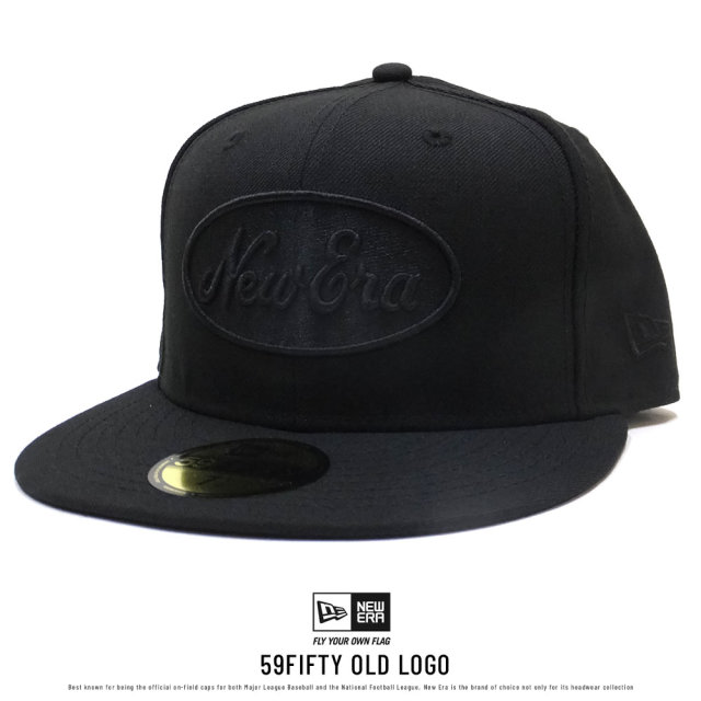 NEW ERA ニューエラ フラットバイザーキャップ 59FIFTY オールドロゴ オーバル ブラック×ブラック 11838656