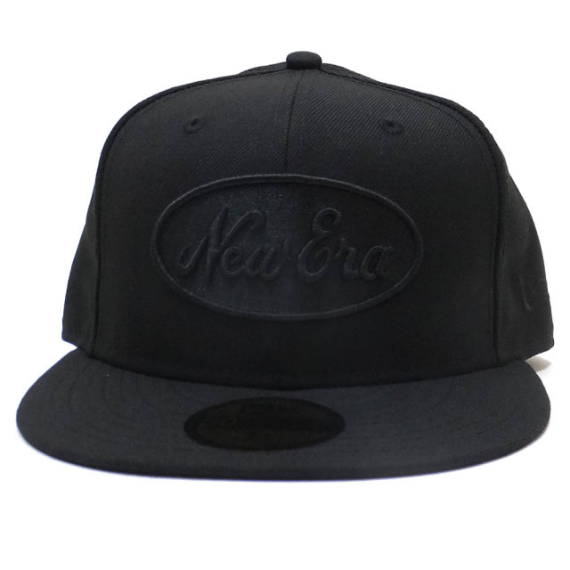 NEW ERA ニューエラ フラットバイザーキャップ 59FIFTY オールドロゴ オーバル ブラック×ブラック 11838656