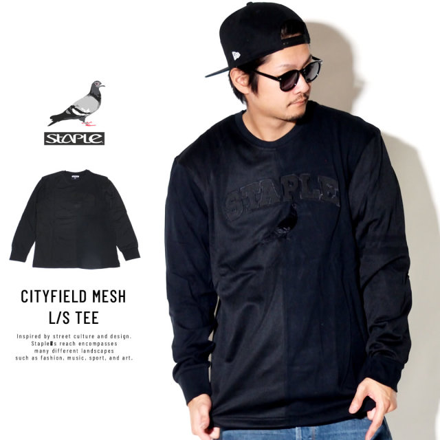 STAPLE ステイプル 長袖Tシャツ CITYFIELD MESH L/S TEE 1809C4969