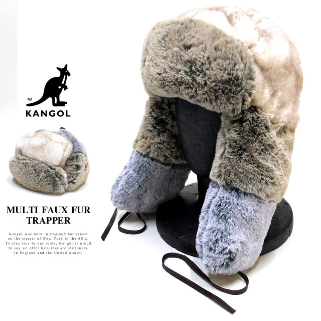 KANGOL カンゴール フライトキャップ MULTI FAUX FUR TRAPPER 188169214
