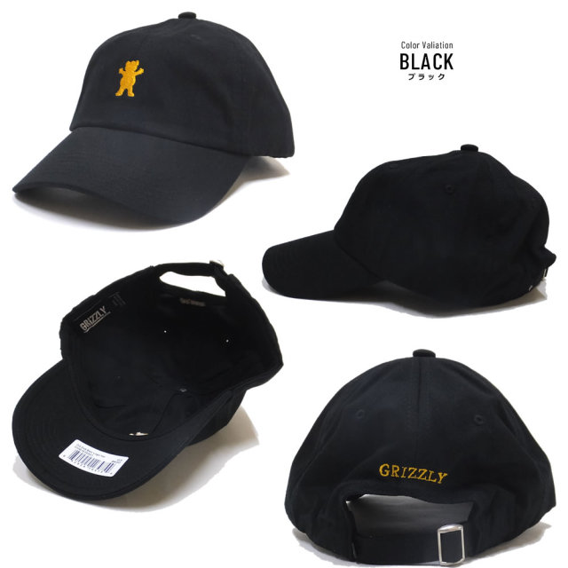 Grizzly Griptape カーブバイザーキャップ OG BEAR LOGO DAD HAT SMB1635A01