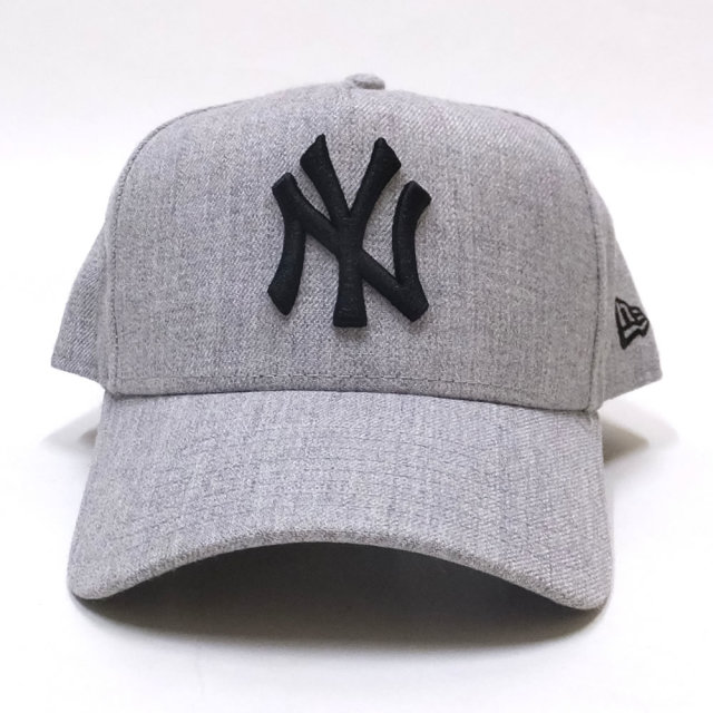NEW ERA ニューエラ カーブバイザーキャップ 9FORTY A-FRAME ヘザー ニューヨーク・ヤンキース グレー×ブラック 11781456