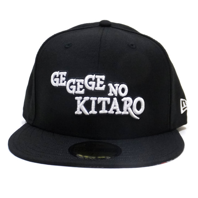 NEW ERA ニューエラ コラボ フラットバイザーキャップ 59FIFTY ゲゲゲの鬼太郎 タイトル 鬼太郎アンダーバイザー 11785100