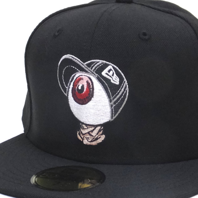 NEW ERA ニューエラ コラボ フラットバイザーキャップ 59FIFTY ゲゲゲの鬼太郎 目玉おやじ ニューエラキャップスタイル ブラック 11785105