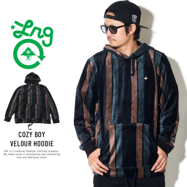 LRG エルアールジー プルオーバーパーカー COZY BOY VELOUR HOODIE J183017