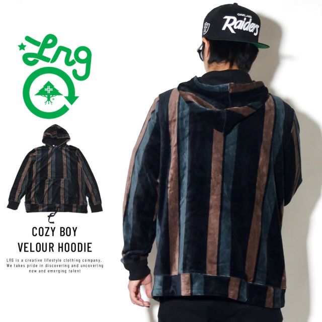 LRG エルアールジー プルオーバーパーカー COZY BOY VELOUR HOODIE J183017