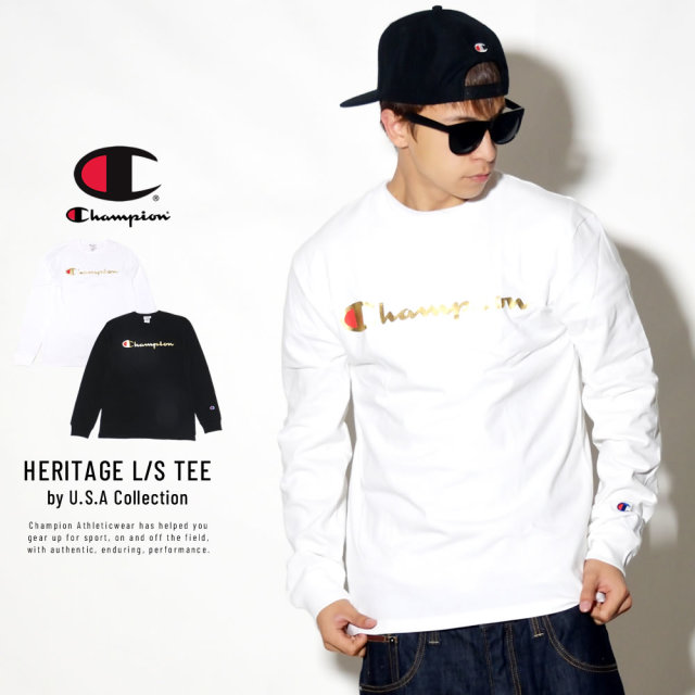 CHAMPION チャンピオン 長袖Tシャツ HERITAGE LONG SLEEVE TEE T3822-549864