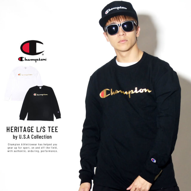 CHAMPION チャンピオン 長袖Tシャツ HERITAGE LONG SLEEVE TEE T3822-549864