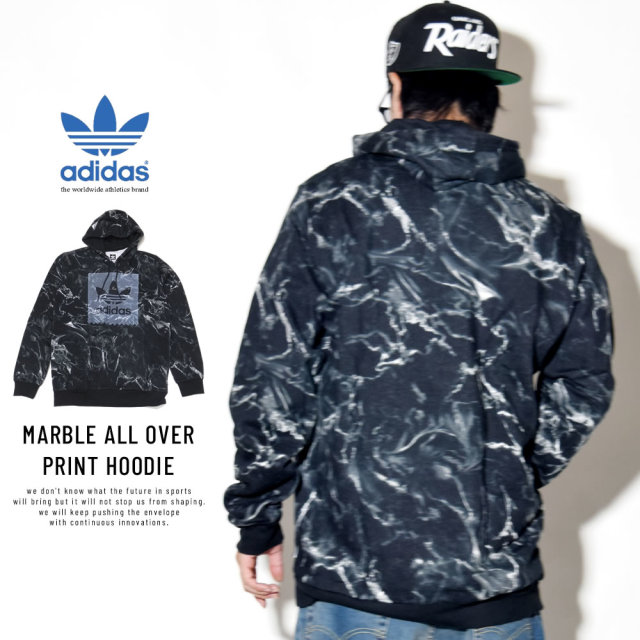 adidas Skateboarding アディダス スケートボーディング プルオーバーパーカー MARBLE ALL OVER PRINT HOODIE DH3922