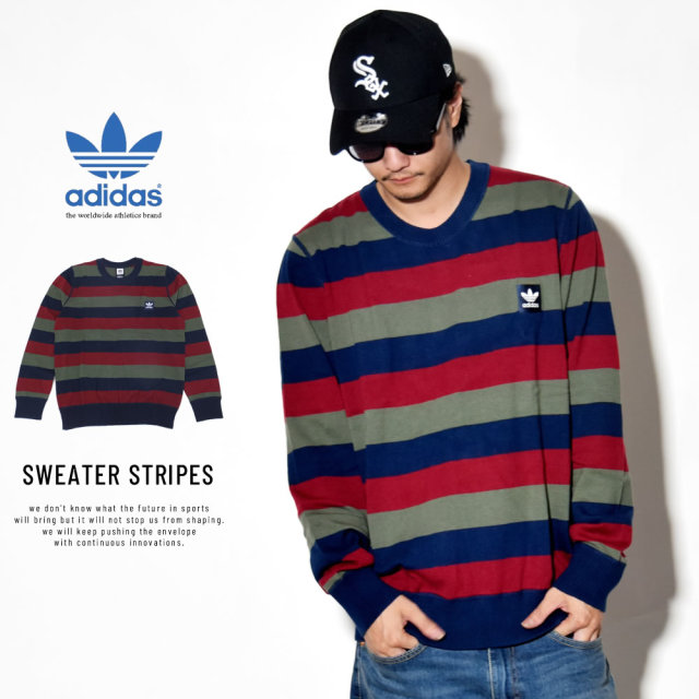 adidas Skateboarding アディダス スケートボーディング セーター SWEATER STRIPES DH6661