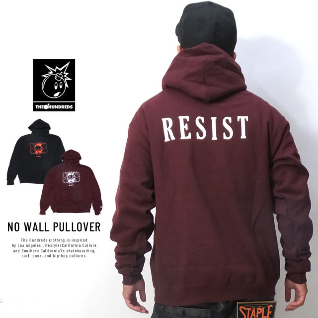 THE HUNDREDS ザ・ハンドレッツ プルオーバーパーカー NO WALL PULLOVER T18W102057