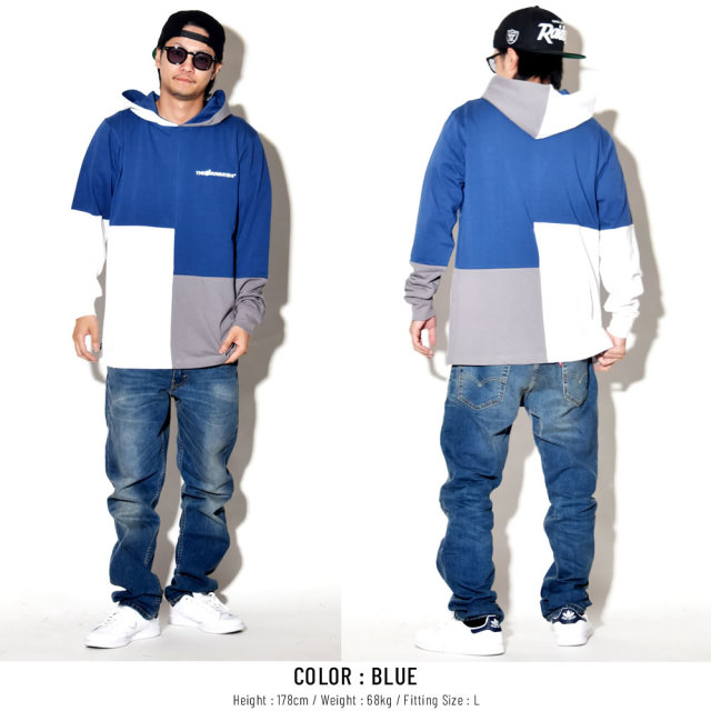 THE HUNDREDS ザ・ハンドレッツ 長袖Tシャツ ABSTRACT HOODED LS SHIRT T18W109004