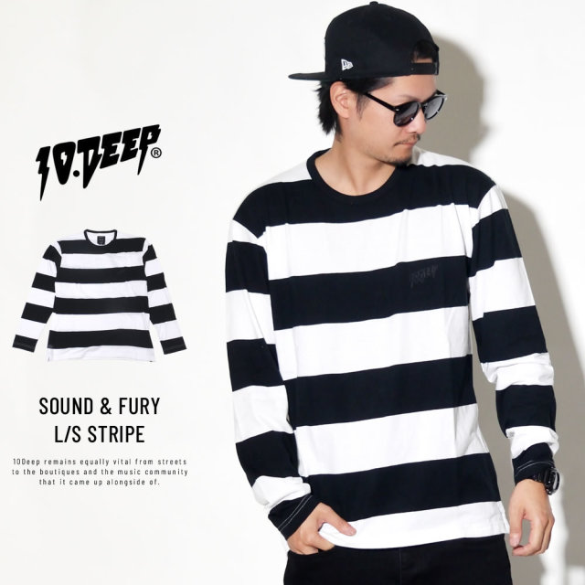 10DEEP テンディープ 長袖Tシャツ SOUND & FURY L/S STRIPE 183TD4027
