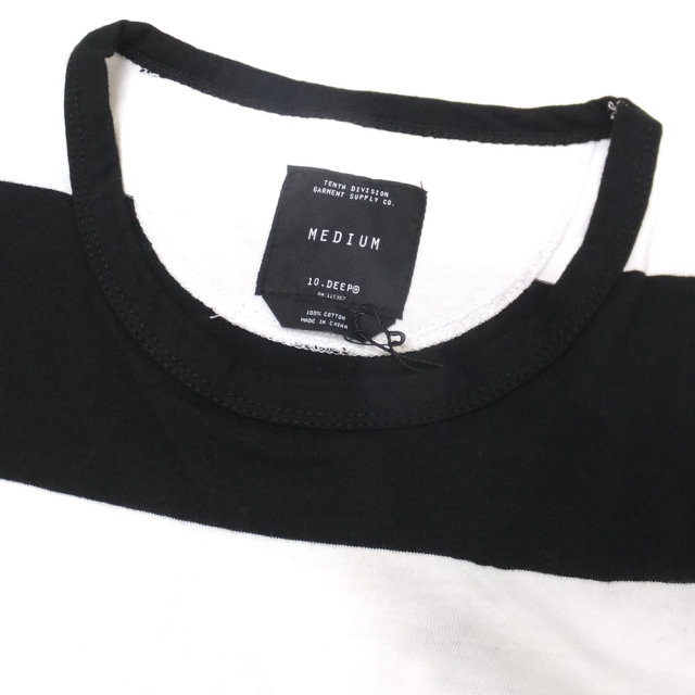 10DEEP テンディープ 長袖Tシャツ SOUND & FURY L/S STRIPE 183TD4027