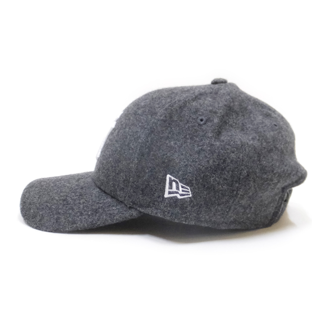 NEW ERA ニューエラ カーブバイザーキャップ 9FORTY メルトン ニューヨーク・ヤンキース チャコール×ホワイト 11781418