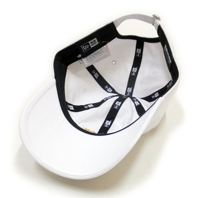 NEW ERA ニューエラ コラボ カーブバイザーキャップ 9THIRTY クロスストラップ THRASHER スラッシャー ファイアロゴ ホワイト×ローリングメドウ 11781510