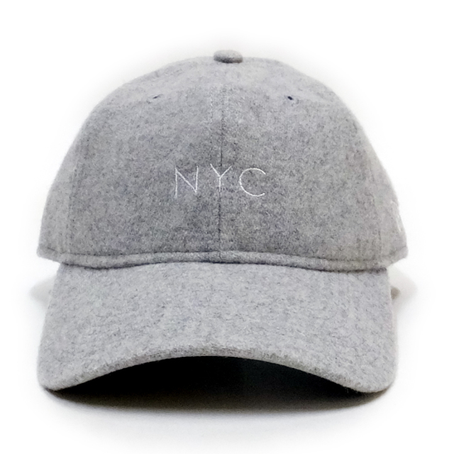 NEW ERA ニューエラ カーブバイザーキャップ 9THIRTY クロスストラップ メルトン NYC グレー×ホワイト 11781556